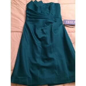 NWT Bridesmaid Gown Dress Jordan Fashions Color Peacock Bridal NEW Sz 6